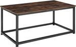 TecTake GmbH Couchtisch Lynch 100x55x45,5cm - Industrial Holz dunkel, rustikal 404449
