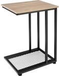 TecTake GmbH Beistelltisch Eton 48x35x66cm - Industrial Holz hell, Eiche Sonoma