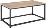 TecTake GmbH Couchtisch Lynch 100x55x45,5cm - Industrial Holz hell, Eiche Sonoma