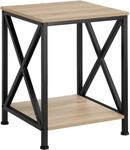 TecTake GmbH Beistelltisch Carlton 40,5x40,5x52,5cm - Industrial Holz hell, Eiche