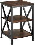 TecTake GmbH Beistelltisch Nottingham 40,5x40,5x60,5cm - Industrial Holz dunkel,