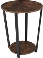TecTake GmbH Beistelltisch Swindon 50x62,5cm - Industrial Holz dunkel, rustikal