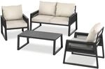 TecTake GmbH Aluminium Gartenlounge-Set Captive im Rope-Design - Set 1 (1 x...