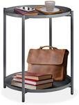 TecTake GmbH Beistelltisch Oxford 45,5x45,5x53cm - dunkelgrau 404196