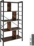 TecTake GmbH Regal Charleston 75,5x30x155cm - Industrial Holz dunkel, rustikal...