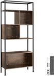 TecTake GmbH Regal Hastings 75x31x170,5cm - Industrial Holz dunkel, rustikal...