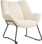 TecTake GmbH Sessel Kjeld Boucl&eacute;, gepolstert, 120kg belastbar - creme-wei&szlig;...