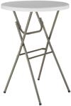 TecTake GmbH Stehtisch klappbar aus Stahl &Oslash;80cm - wei&szlig; 402758