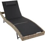 TecTake GmbH Rattan Sonnenliege Moana - natur 404872