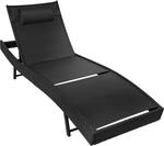 TecTake GmbH Rattan Sonnenliege Moana - schwarz 404869