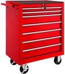 TecTake GmbH Werkzeugwagen mit 7 Schubladen - rot 402799