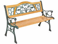 tectake Gartenbank Kathi 2-Sitzer aus Holz und Gusseisen 124x60x83cm - braun...