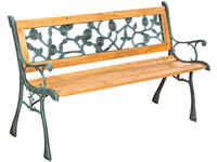 Gartenbank Marina 2-Sitzer aus Holz und Gusseisen 124x52x74cm - braun