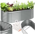 TecTake GmbH Hochbeet Flormma, 942l, verzinkt, 200x100x60cm - silber 405630
