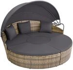 TecTake GmbH Rattan Sonneninsel Santorin - natur 406106