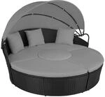 TecTake GmbH Rattan Sonneninsel Santorin - schwarz 406108