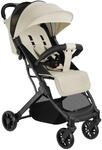 TecTake GmbH Buggy-Kinderwagen Finn, klappbar, 5-Punkt-Gurt - grau/beige 405319
