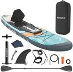 TecTake GmbH 2in1 Stand-Up Paddle Board aufblasbar, Komplettset - t&uuml;rkis/orange