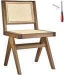 TecTake GmbH Holzstuhl Lissy mit Wiener Geflecht im Boho-Stil - Eiche hell, pro