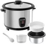 TecTake GmbH Reiskocher mit Dampfgareinsatz, 1,8 l, Warmhaltefunktion - silber 405165