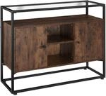 TecTake GmbH Sideboard Oldham 100x38x80,5cm - Industrial Holz dunkel, rustikal 404684