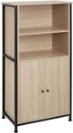TecTake GmbH Highboard Doncaster 60x38x125cm - Industrial Holz hell, Eiche Sonoma