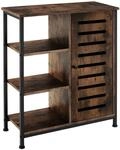 TecTake GmbH Sideboard 71x32x82cm - Industrial Holz dunkel, rustikal, T&uuml;ranschlag