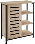 TecTake GmbH Sideboard 71x32x82cm - Industrial Holz hell, Eiche Sonoma, T&uuml;ranschlag
