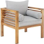 TecTake GmbH Garten-Loungesessel Boka, lasiertes Holz, 120 kg belastbar - pro St&uuml;ck