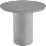 TecTake GmbH Runder Gartentisch Talmi, f&uuml;r In- & Outdoor, 86,5x75,5cm - betongrau