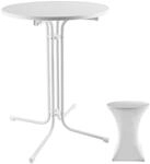 TecTake GmbH Stehtisch Eren klappbar mit Husse 90x110cm - wei&szlig;, pro St&uuml;ck 405310