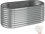 TecTake GmbH Hochbeet Flormma, 1257l, verzinkt, 200x100x80cm - silber 405631