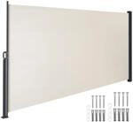 TecTake GmbH Ausziehbare Seitenmarkise mit Aufrollmechanismus, blickdicht - 300...