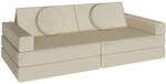 TecTake GmbH Spielsofa Lilly, 8-teilig, mit Schlaffunktion - 120 cm, beige 405171