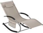 TecTake GmbH Gartenliege Taya, ergonomisch, Schwingfunktion - beige, pro St&uuml;ck