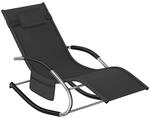 TecTake GmbH Gartenliege Taya, ergonomisch, Schwingfunktion - schwarz, pro...