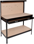 TecTake GmbH Werkbank mit Lochwand - 120 x 60 x 156 cm 400855