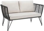 TecTake GmbH Garten-Loungesofa Sundo im Rope-Design mit Polyrattan - anthrazit...