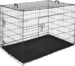 TecTake GmbH Hundek&auml;fig-Gitterbox Luna, klappbar, mit 2 T&uuml;ren - 121,5 x 75,5...