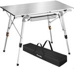 TecTake GmbH Aluminium Campingtisch Tina faltbar h&ouml;henverstellbar - silber...