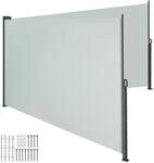 TecTake GmbH Ausziehbare Doppel-Seitenmarkise mit Aufrollmechanismus - 200 x...
