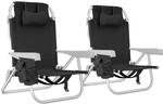 TecTake GmbH Aluminium Strandstuhl Coral, klappbar mit Rucksackfunktion -...