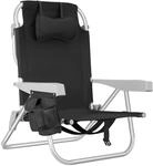 TecTake GmbH Aluminium Strandstuhl Coral, klappbar mit Rucksackfunktion -...
