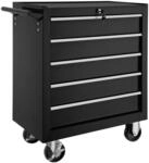 TecTake GmbH Werkzeugwagen mit 5 Schubladen - schwarz 402797