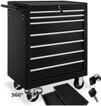 TecTake GmbH Werkzeugwagen mit 7 Schubladen - schwarz 402800