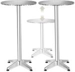 TecTake GmbH Aluminium-Bistrotisch &Oslash; 60 cm, klappbar, h&ouml;henverstellbar -...