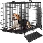 TecTake GmbH Hundek&auml;fig-Gitterbox Luna, klappbar, mit 2 T&uuml;ren - 108 x 71 x 76...