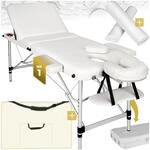 TecTake GmbH 3 Zonen Massageliege-Set mit 5cm Polsterung, Rollen und...