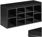 TecTake GmbH Schuhschrank mit Sitzpolster 103,5x48x30cm - schwarz 403171