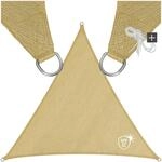 TecTake GmbH Polyethylen Sonnensegel dreieckig beige - 3 x 3 x 3 m 402602